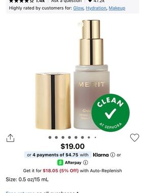 Merit instant glow